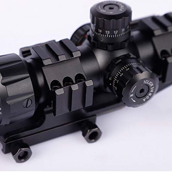 DONGYUCHUN Rifle Scope 5 DONGYUCHUN Sight Holographic Sight 1.5-4/30 Comes with Guide Rail Bracket Sight, red and Green Lights Alternate