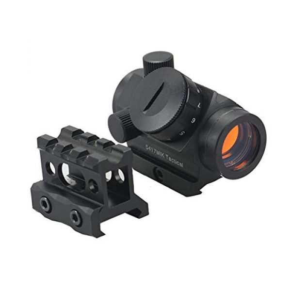 DJym Rifle Scope 1 DJym Red Dot Sight with High Mount for Handgun and Rifle Scope Use, Hunting Red Dot Scope