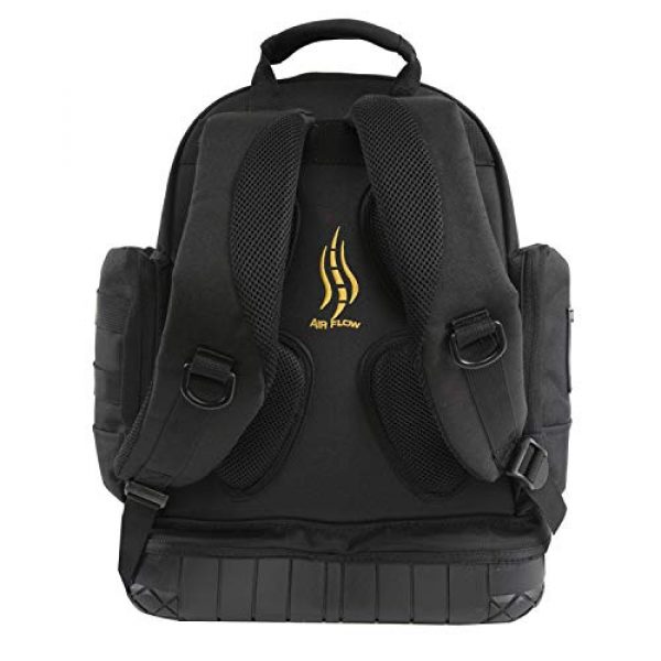 HIGHLAND TACTICAL Tactical Backpack 3 Highland Tactical Men's Task Tool Backpack with Molle Webbing, Black, One Size