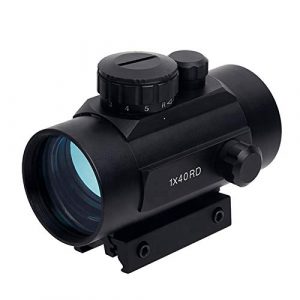 UELEGANS Rifle Scope 1 UELEGANS Red Dot Sight Red & Green 5 Brightness Settings with 11mm/20mm Weaver/Picatinny Rail Mount and Protector Covers Rifle Scope for Hunting