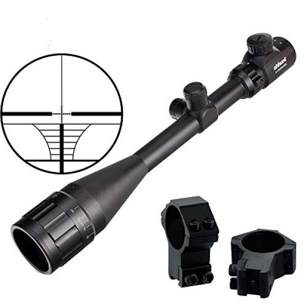 ohhunt Rifle Scope 2 ohhunt 6-24x50 AOEG Hunting Riflescopes 1 inch Tube Red Green Illuminated Optical Sight