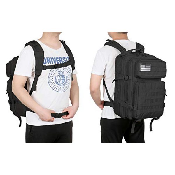 QT&QY Tactical Backpack 7 QT&QY 45L Military Tactical Backpacks Molle Army Assault Pack 3 Day Bug Out Bag Hiking Treeking Rucksack