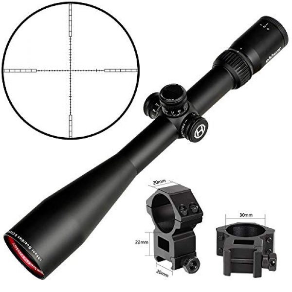 ohhunt Rifle Scope 6 ohhunt Guardian 6-24X50 SF Second Focal Plane Rifle scopes 1/2 Half Mil Dot Gun Scope with Picatinny Mount Rings