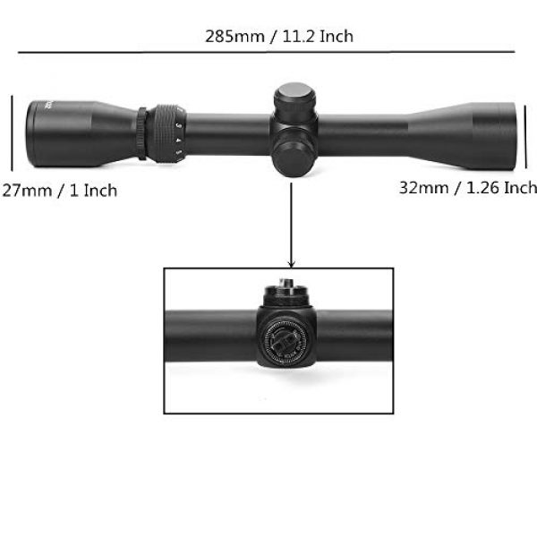 Luger Rifle Scope 3 Luger 2-7X32 Long Eye Relief Waterproof Black Matte Rifle Scope with Reticle Tactical Optical Sight