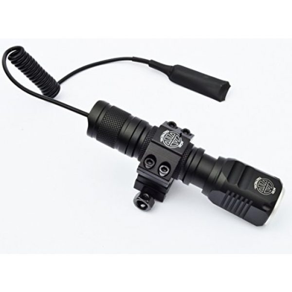 Acid Tactical Flashlight 6 Acid Tactical Compact LED Rifle Shotgun Flashlight 800 Lumens with Picatinny Mount, Battery, Pressure Switch kit