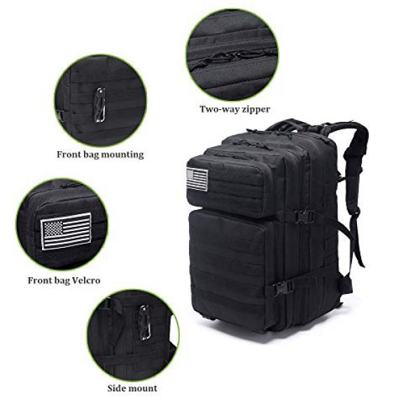 MilSurplus Tactical Backpack 4 Military Tactical Backpack for Men 40L Large Hiking Rucksack Pack Army Molle Bag for Hunting Travel Camping School