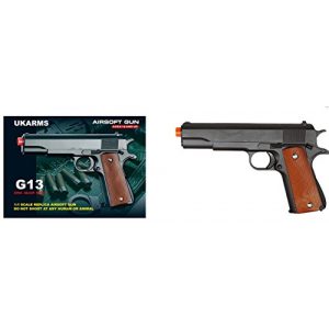 UKARMS Airsoft Pistol 1 ukarms g13 metal gun military m1911 spring airsoft pistol w/ 6mm bb 250 fps(Airsoft Gun)