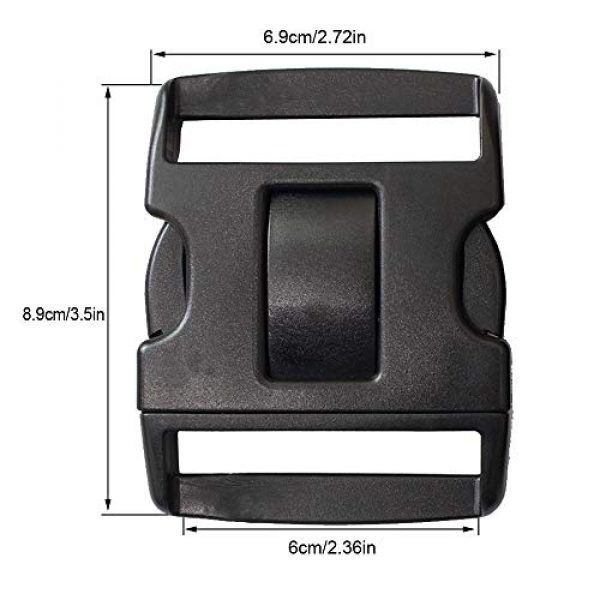 LytHarvest Tactical Belt 2 LytHarvest 2.25" Tri-Release Buckle Set, Replacement Buckle System for 2-1/4in Duty Belt, 2-Pack, Black