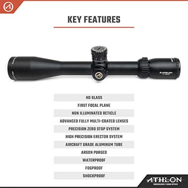 Athlon Optics Rifle Scope 3 Athlon Optics Midas TAC Riflescope 4-16x44 30mm APRS2 FFP MIL Reticle