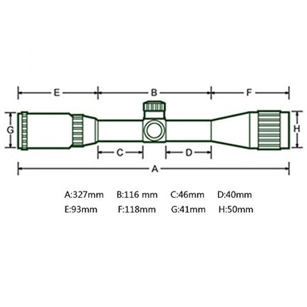 ohhunt Rifle Scope 5 ohhunt 3-9X40 AO Mil Dot Optics Rifle scopes with Scope Cover 20mm Picatinny Rings