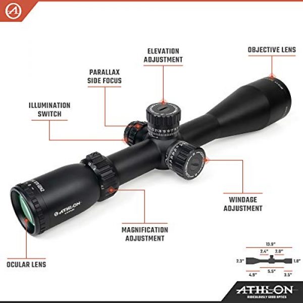 Athlon Optics Rifle Scope 2 Athlon Optics Midas BTR GEN2 HD 4.5-27x50 Second Focal Plane Riflescopes
