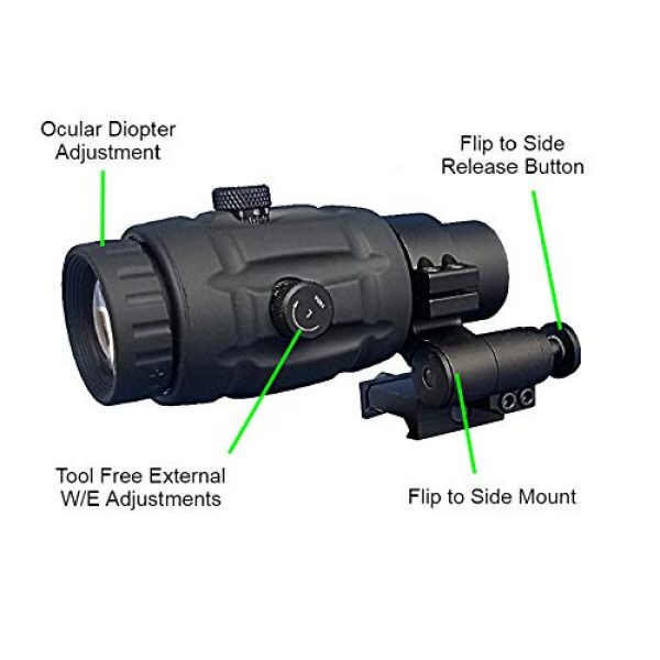 AIMPRO Rifle Scope 6 AIMPRO ALFA Red Dot Sight with Flip to Side Magnifier Combo