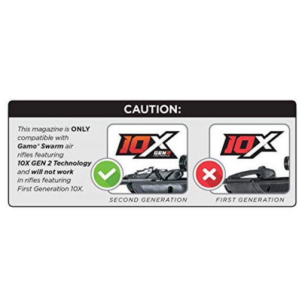 Gamo Air Rifle 3 Gamo 611006335554 Swarm Fusion 10X GEN2 Air Rifle, .22 Caliber,Black