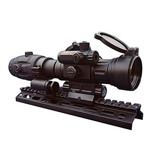 AIMPRO Rifle Scope 2 AIMPRO ALFA Red Dot Sight with Flip to Side Magnifier Combo