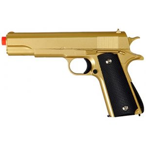 UKARMS Airsoft Pistol 1 M1911 Replica Full Metal Two Tone Gold & Black Airsoft Spring Pistol 6MM BB Gun
