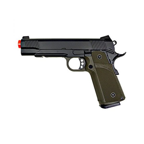 KJW Airsoft Pistol 1 KJW KP-05 1911 Gas Full Metal Grip Pistol, Black/Olive Drab