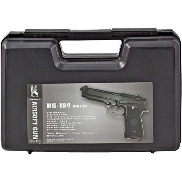 HFC Airsoft Pistol 4 HFC HG194 Army Special Force Airsoft CO2 Gas GBB Pistol Gun Full Metal with Case