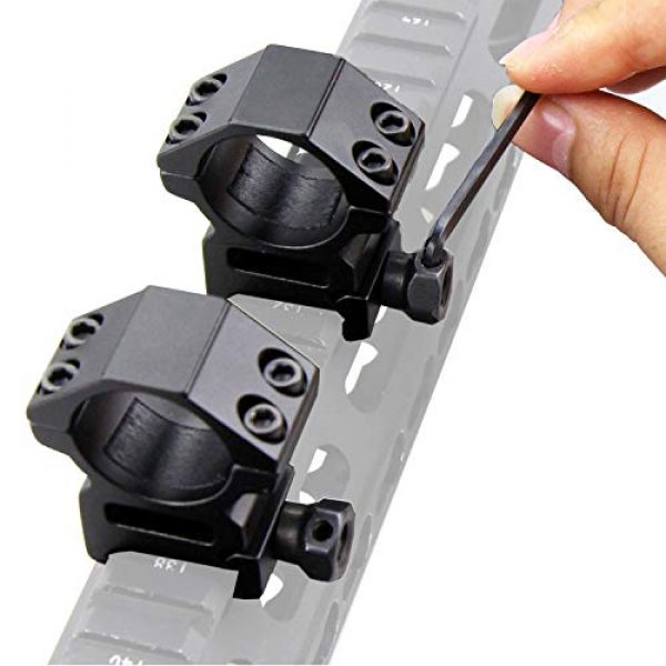 UniqueFire Rifle Scope Ring 6 UniqueFire 1 Pair Scope Mount Dual Rings 25.4mm / 30mm fits 20mm Picatinny Weaver Rail Bracket Mount For Torch Holder Accessories