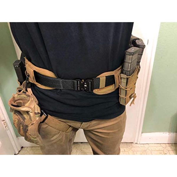 Fairwin Tactical Belt 6 Fairwin Tactical Gun Belts, 1.5 Inches Heavy Duty Two Layer EDC Belt with Quick-Release Buckle