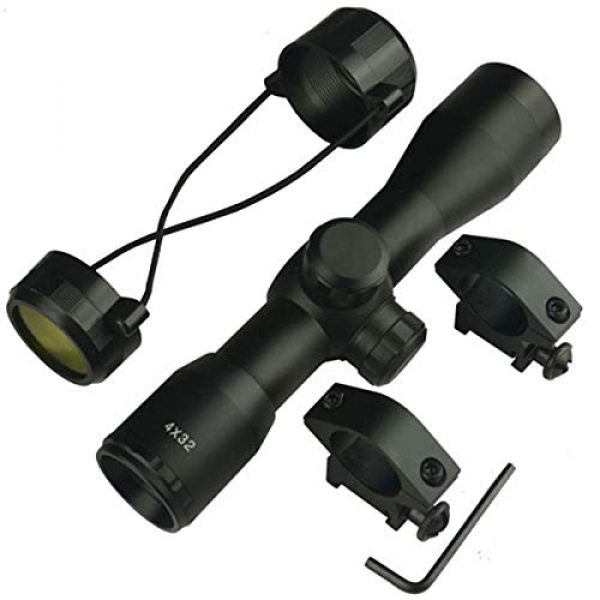 M1Surplus Rifle Scope 2 M1Surplus Compact Series 4x32 Rifle Scope with Ring Mounts Fits Weaver Picatinny Rails Fits Mossberg 715t MMR FLEX-22, Hi-Point Carbine, Kel-Tec SU16 SU22, Remington Model 597 Rifles