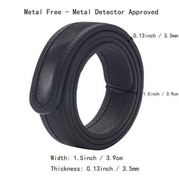 Vianyer Tactical Belt 3 Vianyer Inner Belt 1.5" Hook Liner Belt Low Profile EDC Belt Concealed Work Belt Base Under Belt for Outer Duty Belt