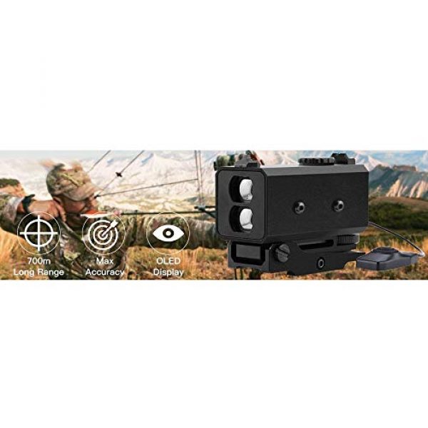 Blu7ive Rifle Scope 2 Blu7ive LE-032 Riflescope Mate rangefinder Tactical Rifle Scope Sight Rangefinder 700M Mini Tactical Outdoor Hunting Shooting Rangefinder Archery Cross Bow Sight Target Scope