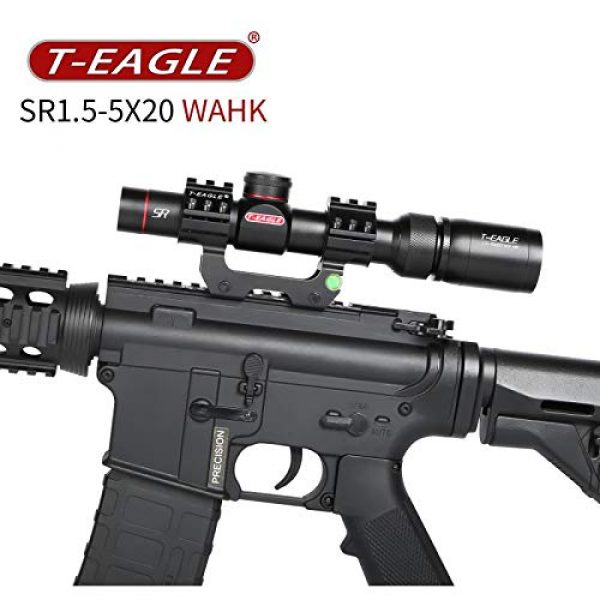 T-EAGLE Rifle Scope 2 T-EAGLE SR 1.5-5X20WA CQB Rifle Scope Second Focal Plane,Super Big Vision Fast Sight Super Light More Anti "Shock,Mounts Free