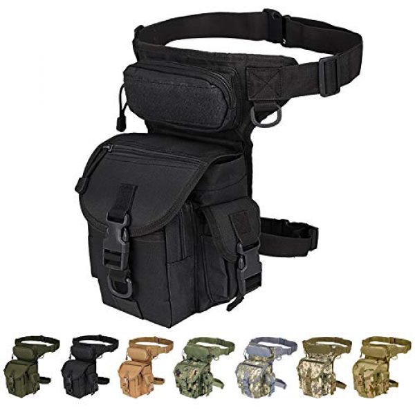 Injoy Tactical Backpack 1 Injoy Multi-Purpose Tactical Drop Leg Bag Tool Fanny Thigh Pack Leg Rig Military Motorcycle Camera Versipack Utility Pouch, Black/Coyote Tan/Army Green/Camouflage 7 Colors Available