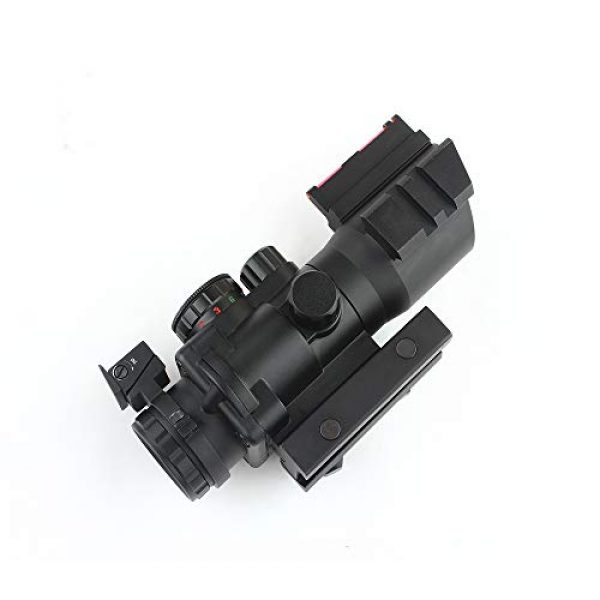 HONESTILL Rifle Scope 6 HONESTILL 4x32 Tactical Rifle Scope Red Dot Sight 20mm Dovetail Reflex Optics Scope with Fiber Optic Sight