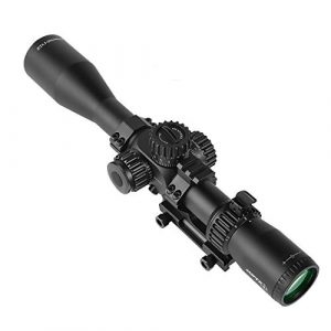 Sniper Rifle Scope 1 Sniper ZT 4.5-18x44 FFP Scope Side Parallax Adjustment Glass Etched Reticle Red Green Illuminated with Scope Mount