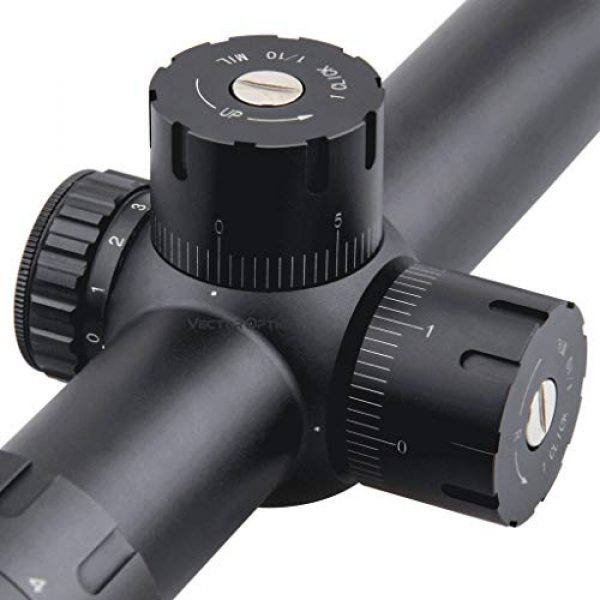 Vector Optics Rifle Scope 3 Vector Optics Zalem 1-10x24 Second Focal Plane (SFP) Riflescope with Red Illuminated Reticle, 30mm Tube, 1/10 MIL Adjustment, Turret Lock System, Zero Reset Feature, Free Mount Rings, Lens Caps