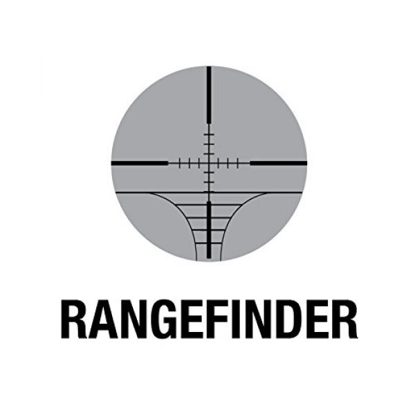 Aim Sports Rifle Scope 3 AIM SPORTS Inc 4X32 Compact Rangfinder Scope w/Rings & Sunshade, Black, JTR432B-S