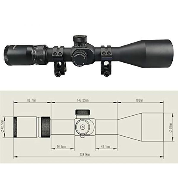 CZSM Rifle Scope 2 4.5-27X50 First Focal Plane (FFP) Rifle Scope with Red Illuminated Mil Reticle and Adjustable Objective 30mm Tube