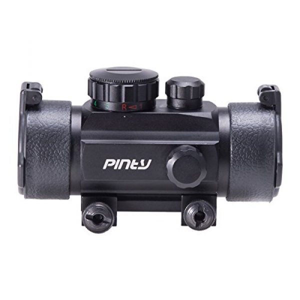 Pinty Rifle Scope 5 Pinty 30mm Reflex Red Green Dot Sight Scope 0.5 MOA with Flip Up Lens Cover Cap