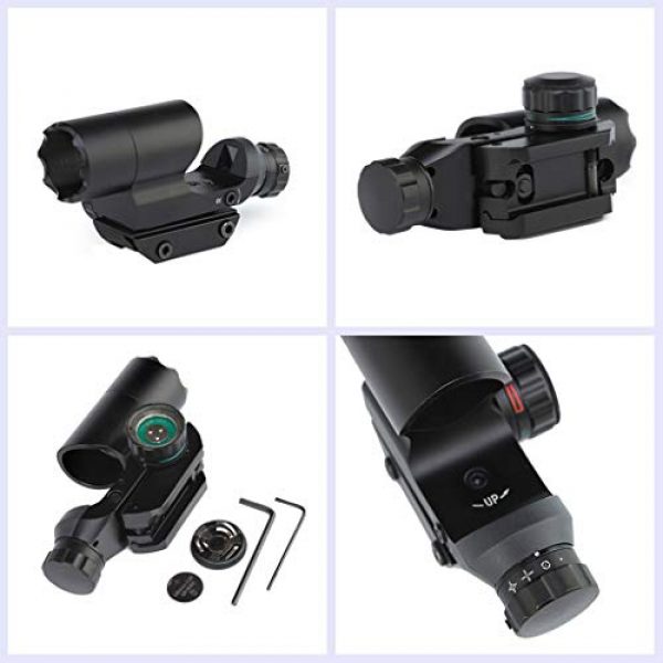 AJDGL Rifle Scope 6 AJDGL 1x22mm Tactical Airsoft Red Green Dot Scope- Hunting Optics Rifle Scope Holographic Sight fits 20mm Picatinny Rail