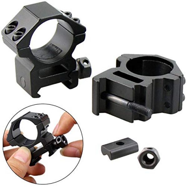 UniqueFire Rifle Scope Ring 5 UniqueFire 1 Pair Scope Mount Dual Rings 25.4mm / 30mm fits 20mm Picatinny Weaver Rail Bracket Mount For Torch Holder Accessories