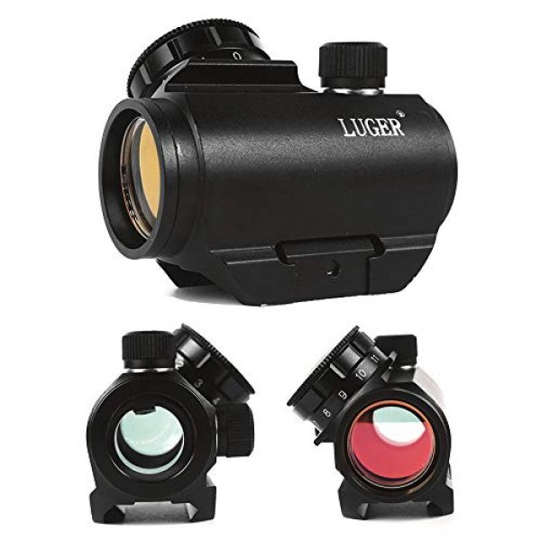 Robin Hunting Rifle Scope 6 Robin Hunting Tactical 2 MOA Micro Reflex Red Dot Sight Rifle Scope with 1 Inch Riser Mount