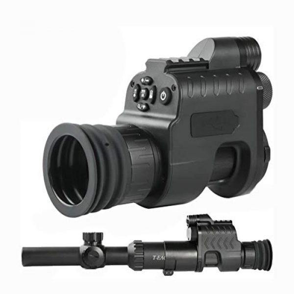 MUJING Rifle Scope 1 MUJING Digital Video Recording Hunting Night Vision Rifle Scope Monocular Camera VCR with 850nm Infrared IR Flashlight for Outdoor Tactical Rifle Hunting Super Shockproof