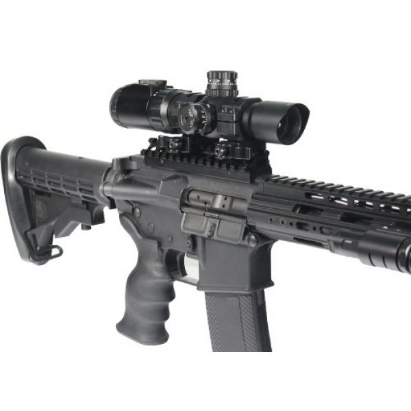 Accu-Shot Rifle Scope 2 UTG 1-4.5X28 30mm CQB Scope, 36-color Glass Circle Dot,Rings