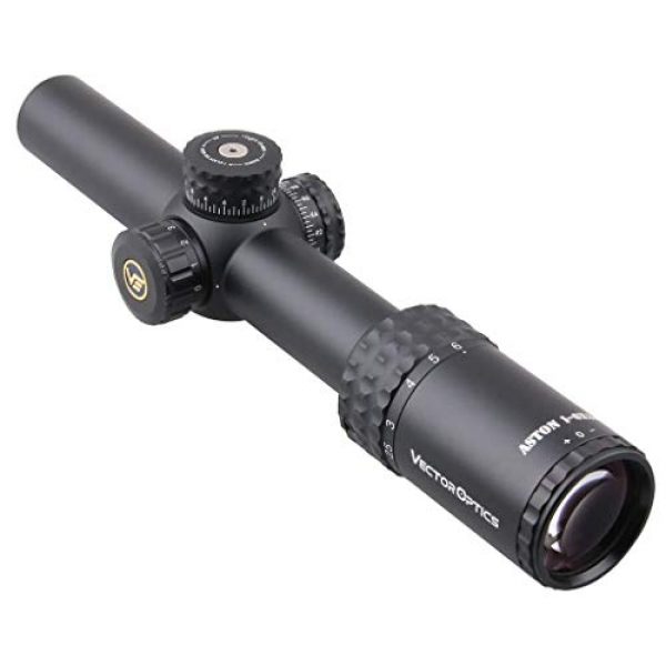 Vector Optics Rifle Scope 5 Vector Optics Aston 1-6x24mm, 1/2 MOA, Red Illuminated,30mm Tube Second Focal Plane (SFP) Rifle Scope