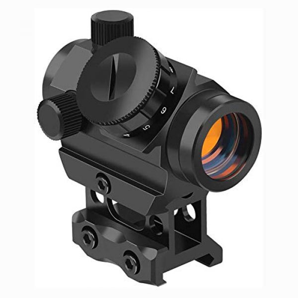MUJING Rifle Scope 5 Red Dot Sight 4 MOA Gun Sight Rifle Scope with 1 inch Riser Mount