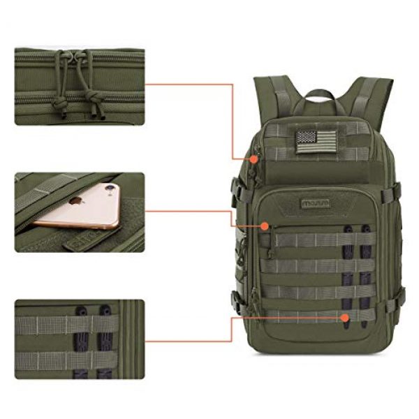 MOSISO Tactical Backpack 3 MOSISO 30L Tactical Backpack, Military Daypack 3 Day Assault Molle Rucksack Bag