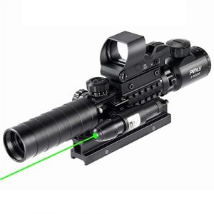 Pinty Rifle Scope 1 Pinty Rifle Scope 3-9x32 Rangefinder Illuminated Reflex Sight 4 Reticle Green Dot Laser Sight