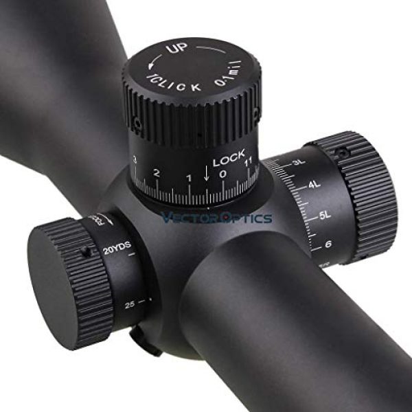 Vector Optics Rifle Scope 3 Vector Optics Reiter 3.5-25x56mm, 1/10 MIL, 35mm Tube, Red Illuminated Reticle, Second Focal Plane (SFP) Compact Riflescope