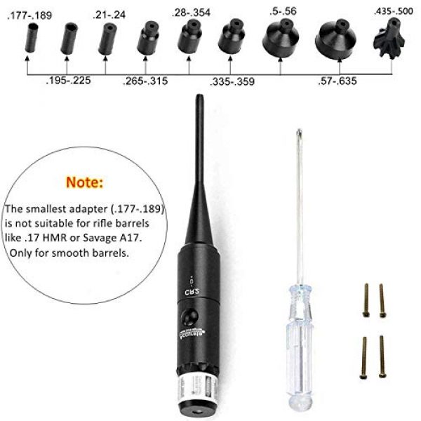ADAFAZ Rifle Bore Sight Kit 4 ADAFAZ Green Bore Sight Kit Boresighters Automatically Adjust Focus for .177 to .50 Caliber Pistols Rifles (3rd Version)