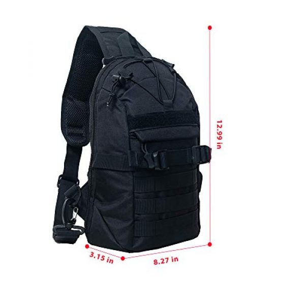 Saigain Tactical Backpack 2 Saigain Men's Tactical Molle Sling Bag Small Chest Shoulder Backpacks With USB Charging Outdoor Casual Hiking Camping (black)
