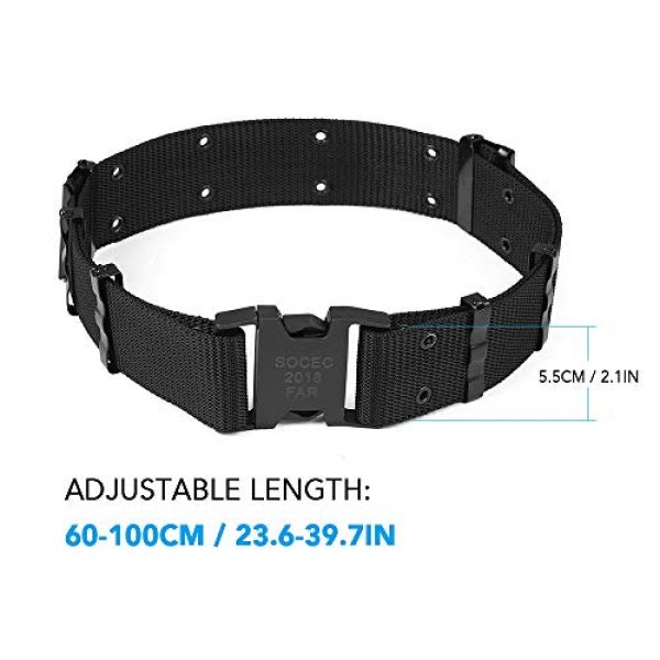 Lixada Tactical Belt 3 Lixada 2 Pack Heavy Duty Belt Nylon Tactical Combat Police Utility Belt Load Bearing Waist Belt with Quick Release Buckle