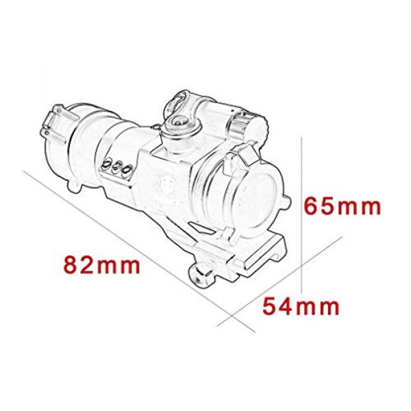 KTAIS Rifle Scope 4 KTAIS Hunting Red Dot Aim Scope Optical Sight Riflescope Collimating Sights Thermal Imager for Hunting M2 (Color : Black)