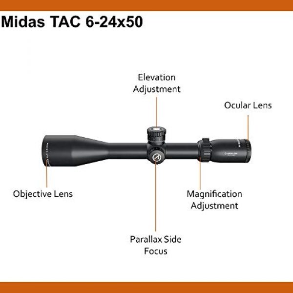 Athlon Rifle Scope 2 Athlon Optics Midas Tac Rifle Scope 6-24x50 MOA Reticle Bundle with a Lumintrail Cleaning Cloth