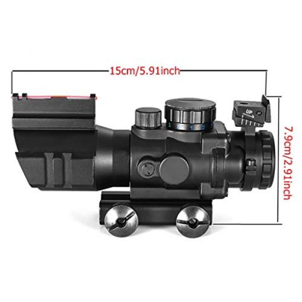 AJDGL Rifle Scope 5 AJDGL 4x32mm Rifle Scope Reflex Optics Tactical Sight for Hunting Gun Rifle Airsoft Sniper Magnifier, 20mm Rail